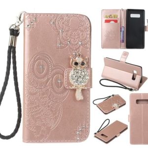 Classic Wallet Rose Gold owl model Leather Samsung Galaxy Mobile Phone Bags Flip Cover Accessories for Samsung Galaxy